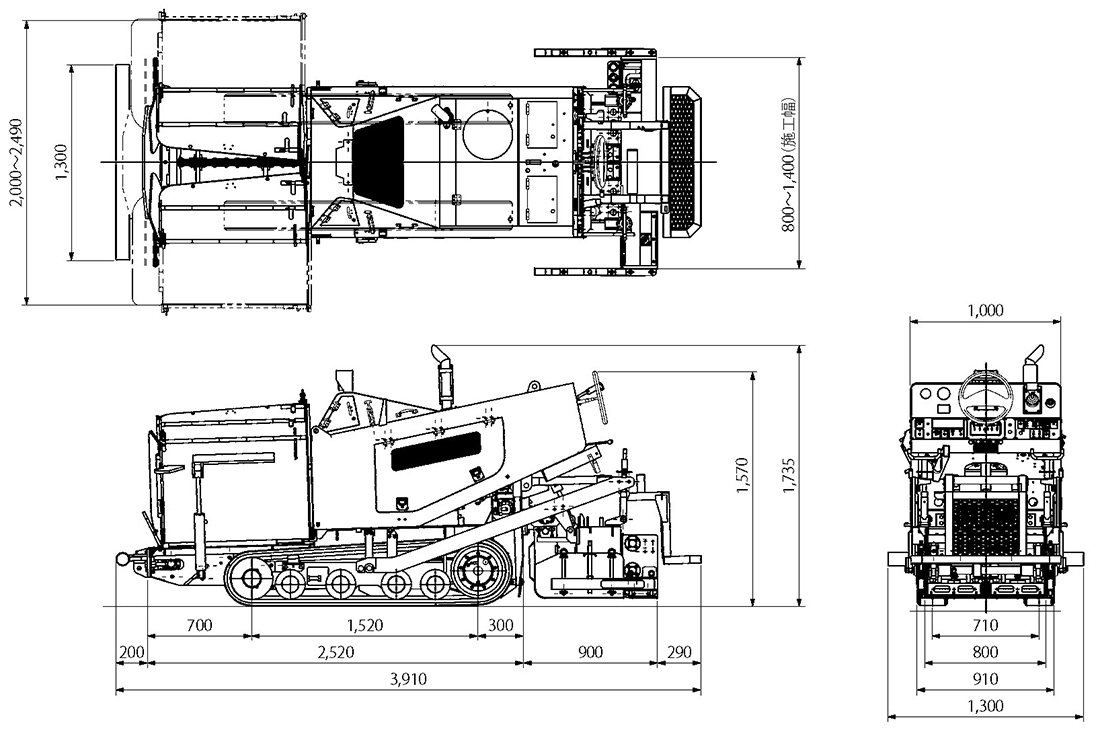 Crawler Type Mini Asphalt Paver: F14C5&18C3