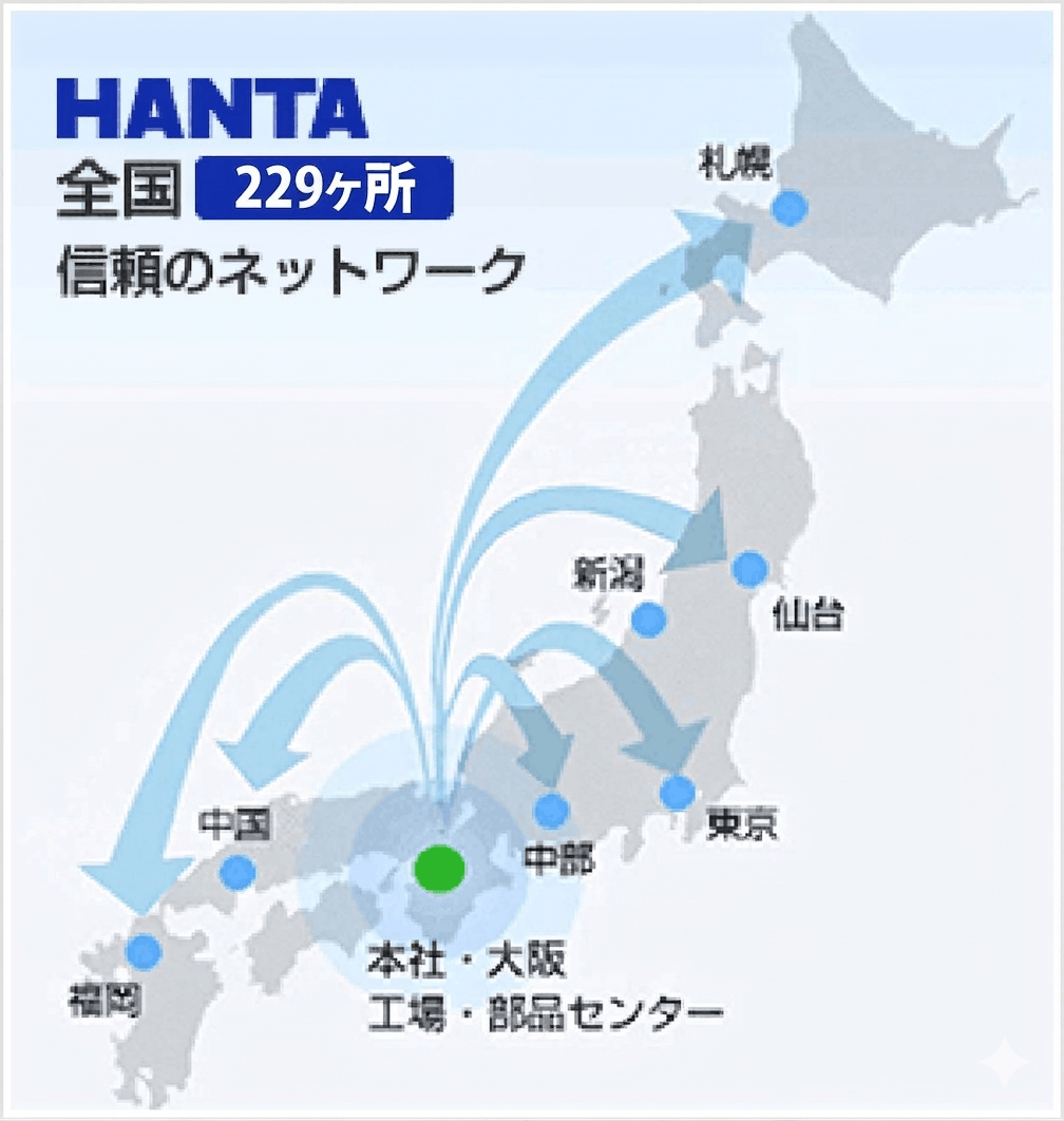 全国190か所の信頼ネットワーク